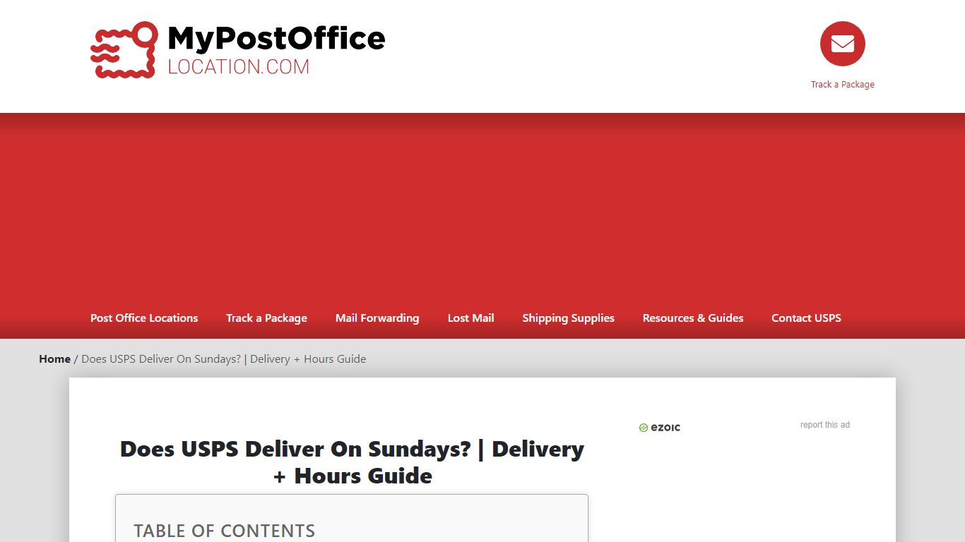 Does USPS Deliver On Sundays? | Delivery + Hours Guide - My Post Office ...