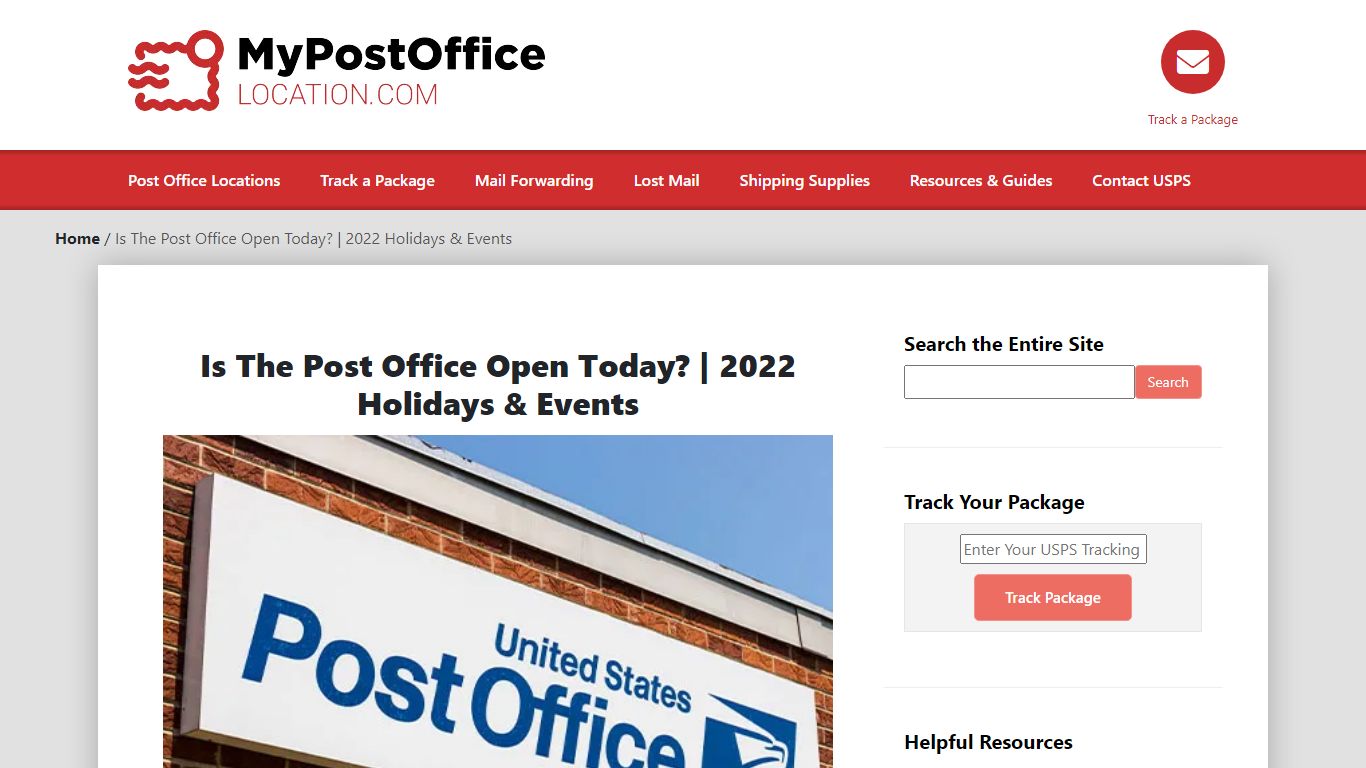 Is The Post Office Open Today? | 2022 Holidays & Events